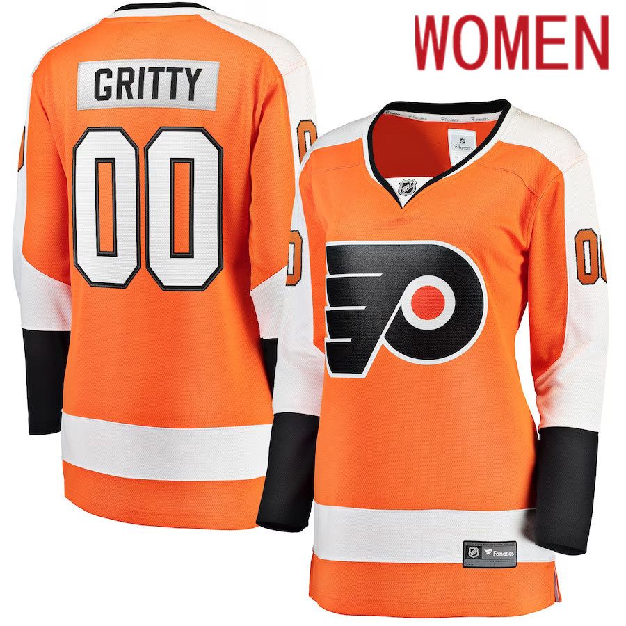 Women Philadelphia Flyers Gritty Fanatics Branded Orange Breakaway Player NHL Jersey